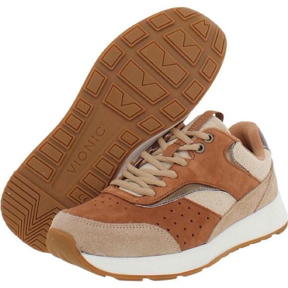 Vionic Nova Brown/Macaroon Nubuck Casual Sneakers - Picture 10 of 12